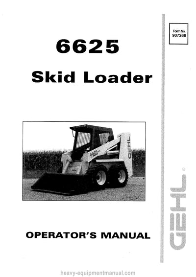 Gehl 6625 Skid-Steer Loader Operator Manual 907268A PDF Download