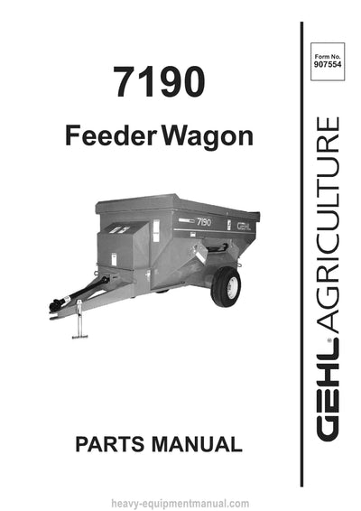 Gehl 7190 Feeder Wagon (907554A) Parts Manual Download PDF