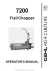 Gehl 7200 Flail Chopper Operators Manual 907111A 1995