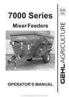 Gehl 7210 7285 7335 7435 7500 Mixer Feeder Operators Manual 907060A 1993