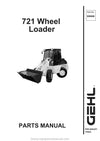 Gehl 721 Wheel Loader Parts Manual PDF Download