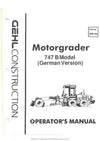 Gehl 747B Motor Grader Operator Manual 906140A - PDF Download