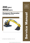 Gehl 80 GEN2 800Z NXT2 Compact Excavator (50940326-A) Service Repair Manual 