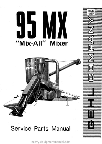 Gehl 95 MX Service Parts Manual (901532) PDF Download