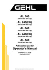 Gehl AL140 AL240 EU AL340 AL440 EU AL540 Articulated Loader Operator Manual 918496L