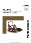 Gehl AL140 Articulated Loader (918256A) Parts Manual SN 11256 & Before PDF