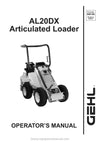 Gehl AL20 DX Series I Articulated Loader Operator Manual 908180A PDF Download