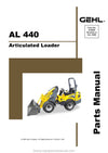Gehl AL440 Articulated Loader SN 41249 and Before Parts Manual 918290A 2008