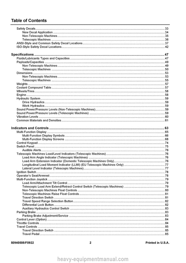 Gehl AL650 AL750 ALT750 Articulated Loader (50940508F) Operator Manual PDF