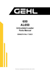 2021 Gehl AL650 Articulated Loader (50940374F) Parts Manual Download PDF
