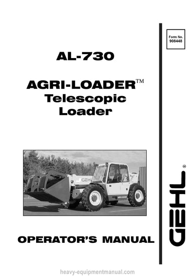 Gehl AL730 Telescopic Loader Operator Manual 908448A PDF Download
