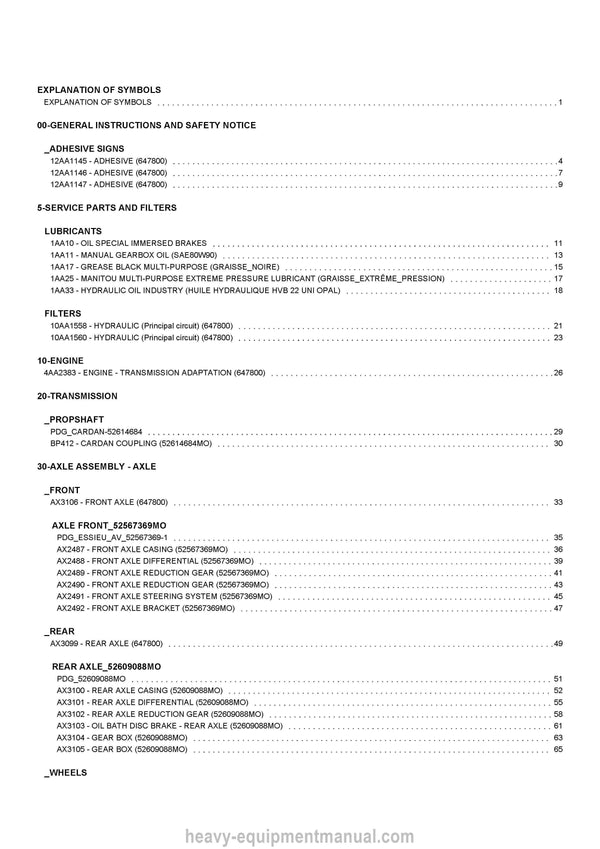 2023 Gehl ATJ 60 E S1 Parts Manual 647800 - PDF Download