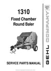 Gehl B1310 Fixed Chamber Round Baler Service Parts Manual 906075 1991