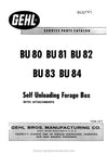 Gehl BU 80 BU 81 BU 82 BU 83 BU 84 Self Unloading Forage Box Operators Manual 903547A