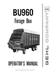Gehl BU960 Forage Box Operators Manual 902995A