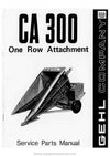 Gehl CA300 One Row-Crop Attachment (620280) Service Parts Manual PDF