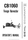 Gehl CB1060 Forage Harvesters SN 008500 and Before CB1065 SN 008500 and Before Operators Manual 903600A