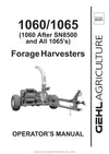 Gehl CB 1060 SN 8501 and Up CB 1065 SN 8501 and Up Forage Harvesters Operators Manual 907051A 1993