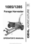 Gehl CB 1085 CB 1285 Forage Harvesters Operators Manual 908156C 2005