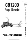 Gehl CB1200 Forage Harvester Operators Manual 902485A