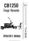 Gehl CB1250 Forage Harvester Operators Manual 902567A