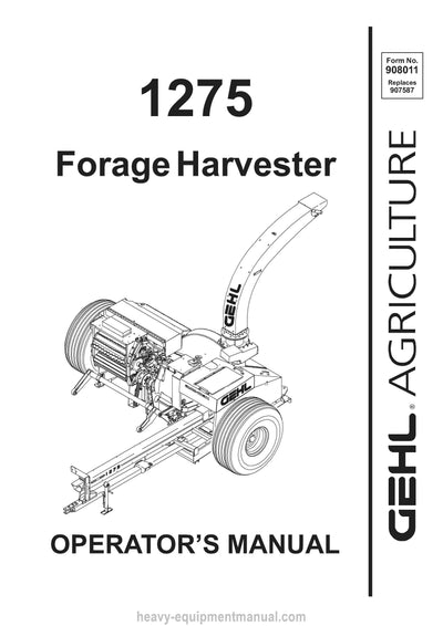 Gehl CB 1275 Forage Harvesters Operators Manual 908011A 1999