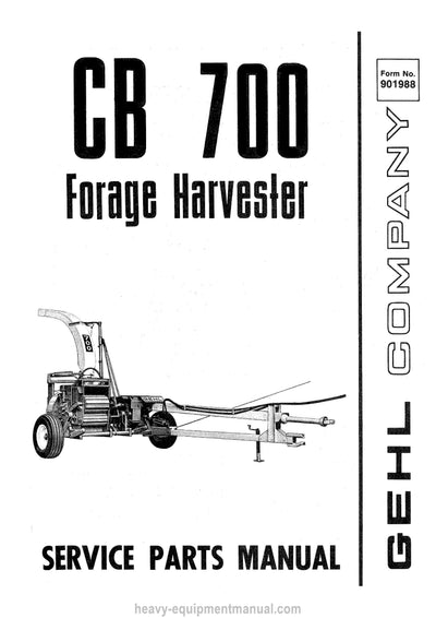 Gehl CB700 Forage Harvester Service Parts Manual 901988