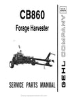 Gehl CB860 Forage Harvester Service Parts Manual 904076