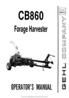 Gehl CB860 Forage Harvesters SN 9300 and Before Operators Manual 904075A 1988