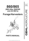 Gehl CB860 Forage Harvesters SN 9301 and Up CB865 SN 9301 and Up Parts Manual 907506A 1996