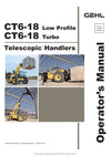 Gehl CT6-18 Telescopic Handler Operator Manual 913223B PDF Download