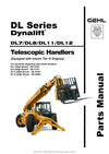 Gehl DL7 DL9 DL11 DL12 Telescopic Handler (50960020D) Parts Manual PDF