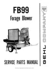 Gehl FB99 Forage Blower Service Parts Manual Download PDF