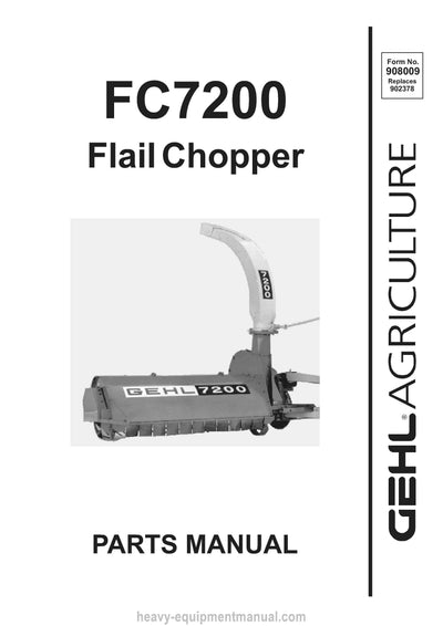 Gehl FC7200 Flail Chopper Parts Manual Download PDF