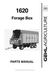 Gehl FX 1620 Forage Box Parts Manual Download PDF