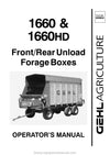 Gehl FX 1660 FX 1660HD Forga box Operators Manual 909854A 2002