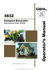 Gehl GE 383Z Compact Excavator Operator Manual 918196E PDF Download