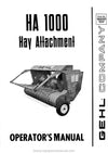 Gehl HA1000 Hay Attachment Operators Manual 902335A