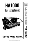 Gehl HA1000 Hay Attachment Service Parts Manual 902496A