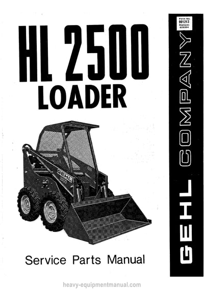 Gehl HL2500 Skid Loader (901213A) Service Parts Manual Download PDF