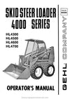Gehl HL4300 HL4500 HL4600 HL4700 Skid-Steer Loader Operator Manual 902095A PDF