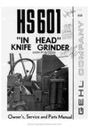 Gehl HS601 Knifer Grinder Owner Service Parts Manual 901460C