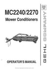Gehl MC2240 MC2270 Mower Conditioner Operators Manual 904987A 1990