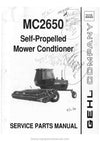 Gehl MC2650 Mower Conditioner Service Parts Manual Download PDF