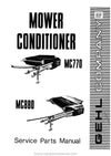 Gehl MC770 MC880 Mower Conditioner Service Parts Manual 901824