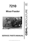 Gehl MF 7210 Mixer Feeder Service Parts Manual 907072A 1994