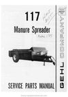 Gehl MS117 Manure Spreader Service Parts Manual 903787A