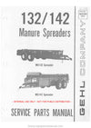 Gehl MS132 MS142 Manure Spreader Service Parts Manual 903789 1986