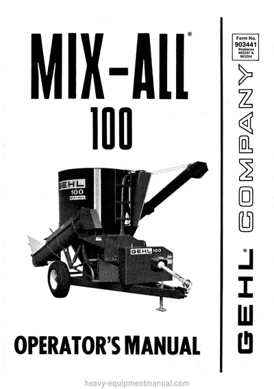 Gehl MX-ALL 100 Operator Manual 903441 - PDF Download