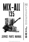 Gehl MX 135 Service Parts Manual 903478A